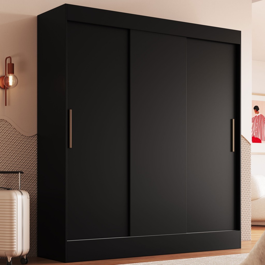 Guarda Roupa Casal Londres 3 Portas 2 Gavetas 100% Mdf