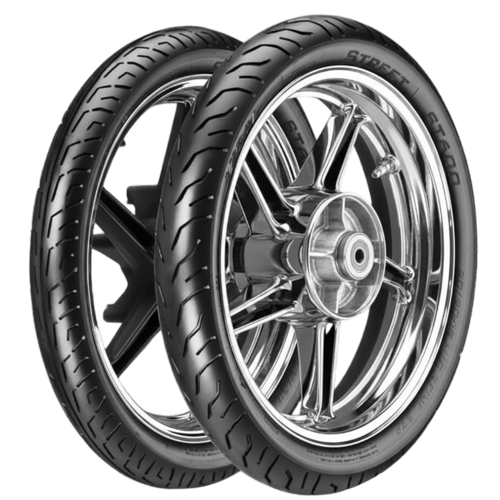 Par Pneu Moto Vipal 80/100-18 + 90/90-18 St600 Titan Fan Ybr Dianteiro + Traseiro